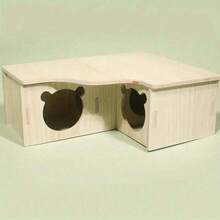 1 Pc Multi Room Wooden Hamster Maze And Hiding Place - Providing Fun Activities And Comfortable Nests For Your Pets