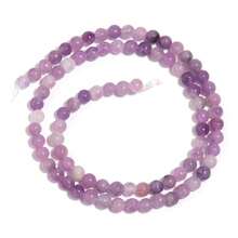1pc Natural Lilac Stone Round Beads 4/6/8/10/12mm, Fashionable Handmade DIY Loose Beads For Bracelet, Necklace, Jewelry, Phone Chain, Key Chain, Wholesale - Lilac Stone - View 7