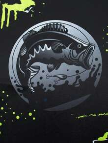 Men's Scale Full Body Pattern Long Sleeve T-Shirt, Anti-UV Sunscreen Sun Protection Fishing Shirt Breathable Quick Dry Hooded Fishing Jersey For Trekking Running Fishing Mountaineering