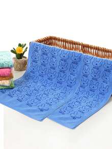 1条/2条装，尺寸9.84 * 19.68英寸，超强吸水超细纤维宠物毛巾 - 超强吸水毛巾/吹风机毛巾，彩色设计，适用于猫狗，可重复使用