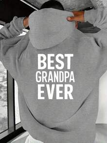 Mejor Conjunto de Abuelo - Sudadera Casual de Talla para Hombre con Estampado Mejor Abuelo, Sudadera Roja, Adecuada para Amantes de Abuelo, Sudadera de Abuelo, Talla - Negro - Ver 11