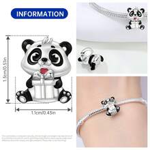 CYMYSS 1 件套可爱动物主题吊坠，采用镀银铜材质，镶嵌立方氧化锆石——完美搭配女士手链，是情人节、生日或日常佩戴的理想之选。