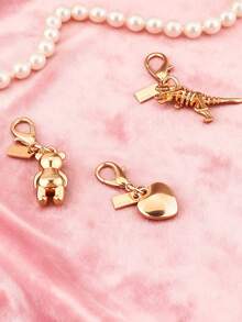 New Bag Charm Exquisite High-End Bear Dinosaur Heart-Shaped Keychains For Women Y2k Bag Pendant Car Key Chains Jewelry Gift Decoration Accessories Car Accessories For Woman Gifts For Women Gifts For Men