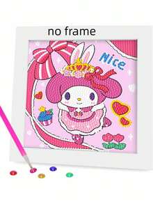 3D Diamond Painting Kits - Sanrio Characters (Hello Kitty, Pompompurin, Kuromi, My Melody), DIY Handmade Craft Decor, Creative Gift For Kids, Birthday, Holiday - Multicolor - View 15
