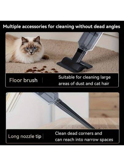 SUITU held Car Stofzuiger Cleaner, Cleaner Air Purifier, Multi Nozzles, Cars, Homes, Offices, Pets, Outdoor Blowers, More Best 2000mAh11.1V view 3