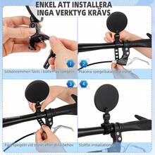 Universal Bicycle Rearview Mirror - 360° Rotatable Handlebar Mount Bracket, Suitable For Mountain Bike/Electric Scooter - Wide Angle Rearview Mirror With Quick Release Clip (2pcs/1pc) - Black - View 8
