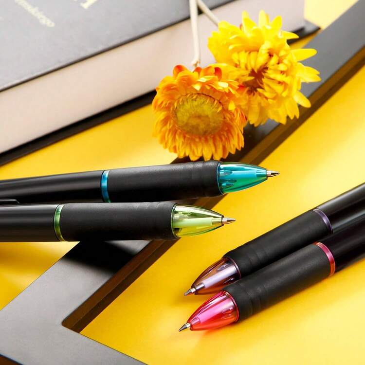 Special Offer,JOVITEC 12 Pcs Multicolor Ballpoint Pens 0.Mm 4 In 1 Retractable Ballpoint Pens 4 Colors Gel Ink Ball Point Pen School Supplies Students Teachers Home Office - 1 - Xem 4