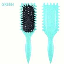 Perie de păr ondulat - Creează bucle definite și aspect voluminos, Mâner ABS de înaltă rezistență, Instrument de coafat pentru salon și acasă, Potrivit pentru păr creț, ondulat și drept - Unisex, Ondulator, Design modern, Prindere confortabilă, Alegere ideală pentru pasionații de frumusețe - Multicolor - Vizualizare 7