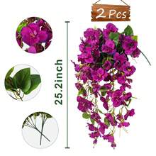 1pc/2pcs 25.2 Inch Faux Silk Hanging Amaryllis Flower, UV Resistant Artificial Flower, Suitable For Garden, Wedding, Front Door, Porch, Yard, Valentine's Day Gift - Multicolor - View 17