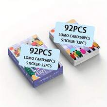 Tarjetas fotográficas de doble cara de grupos B-T de KPOP - (Incluye 60 tarjetas fotográficas, 32 pegatinas). Se pueden usar para decorar tarjetas de colección, sellos, el mejor regalo para los fans.