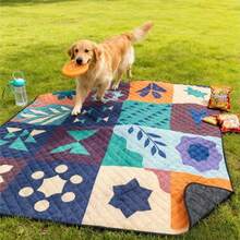 Jumbo 78x78 Inch Heavy Duty Picnic Blanket, Soft Quilted Outdoor Mat With Carry Strap, Foldable For Camping Beach Backyard Family Outings - 1# - Xem 2