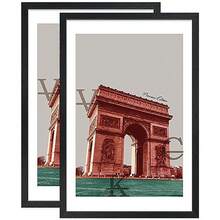 1pc Black Large PS Photo Frame, Minimalist Personalized Multi-Functional Office Decor, Special Gift - Black - View 4