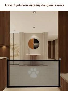 Dog Gate For Stairs, Magic Dog Gate Indoor Doorway, Safety Dog Blocker Gate For Dogs Cats, Self-Assembly Pet Mesh Gate For Hallways, Katten Spullen, Honden Spullen, Cat
