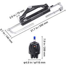 150HP Kit de dirección hidráulica fueraborda Sistema marino para barco, cilindro de bloqueo bidireccional incorporado, bomba de 150HP y manguera de nailon de alta resistencia para una sola estación, uso de un solo motor - 150 CV - Ver 10