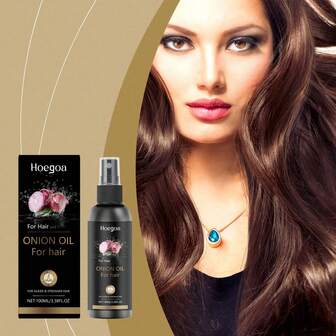 100毫升洋葱护发油，温和保湿配方，滋养毛囊，增强光泽和柔顺度。