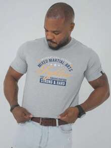 Camiseta Camisa Masculina Pontobr Fighters Manga Casual Basica Curta Estampada Malha 100% Algodão