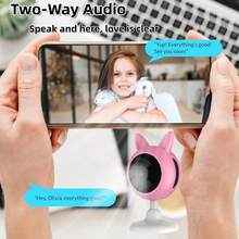 4MP HD Fotocamera con design carino di coniglio, audio bidirezionale, rilevamento del movimento, riconoscimento delle scene AI, WiFi 2.4GHz, adatta per la domestica, monitoraggio dello smartphone, fotocamera per animali domestici (fotocamera per gatti/cani) con video e audio, telecamera di sorveglianza - Rosa - Visualizzare 8