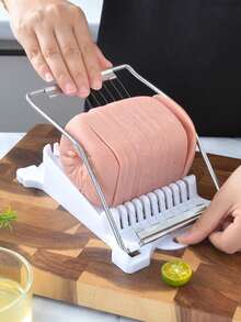 1pc Stainless Steel Luncheon Meat, Ham, Banana Slicer, Fruit Cutter, Egg Divider - Multicolor - View 7