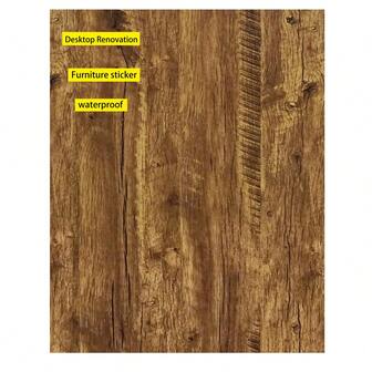 Rustic Distressed Wood Grain Peel & Stick Wallpaper - Waterproof, Removable Vinyl Contact Paper For Easy Home Decor