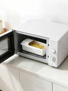 1pc/2pcs Microwave Noodle Cooker,Microwave Pasta Cooker,Microwave Pasta Cooker With Strainer,Noodle Water Filter Basket,Vegetable Fruit Storage Box,Noodle Container,Kitchen Drain Basket,Noodle Cooker,Plastic Dual-Purpose Vegetable Washing And Noodle Cooking Storage Box - Multicolor - View 5