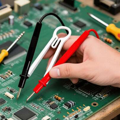 3D-Printed Multimeter Probe Holder, 8mm Electrician's Pen Holder, Single-Handed Multimeter Auxiliary Tool