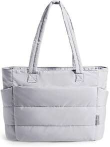 2025 Nowa haftowana torba puchowa, modna torba o dużej pojemności, torba na ramię z wyściółką do pracy, torba na siłownię, torba na laptopa, odpowiednia do pracy, na zakupy, do uprawiania sportu, na wakacje, jako prezent urodzinowy, prezent świąteczny dla rodziny, matki, małżonka, siostry, przyjaciółki, dziewczyny