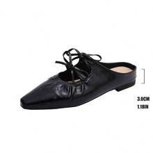 Pantofi de damă negri, eleganți și versatili, cu decor de fundă, potriviți pentru birou, casual, naveta, modă stradală, pantofi tip sacou - Negru - Vizualizare 9