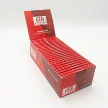 RYO Hand Rolling Tobacco Papers Box, Classic White Rolling Papers, 50 Booklets Of 50 Sheets Each, 2500 Sheets Total, Fits 70 Size Hand Rolling Tobacco, Slow And Even Burn, Tobacco Rolling, Compact Storage, Smooth Texture, Rolling Sheets, Cigarillo - Red - View 3