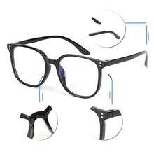 4-Piece Blue Light Glasses Women Set | Unisex Minimalist Style | Ideal For Reading & Computer Use | Multiple Color Combinations | Stylish Fashion Accessories For All Occasions Large-Frame Glasses