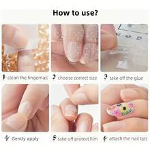 Transparent Nail Art Gel Nail Stickers, Wearable Nail Jelly Glue Ultra-Thin Gel Nail Stickers, Double-Sided Adhesive Invisible, Transparent, Waterproof, Reusable, For Nail Decoration Nail Glue Transparent Flexible Adhesive Sheet For Nail Art - 無色 - 查看 6