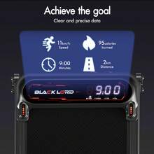 BLACK LORD Walking Pad Treadmill With 4% Incline, 4 In 1 Under Desk Treadmills For Home With Shock Absorbers LED Display Remote Control, 3.0HP, Max. 11/15 KMPH, Portable - UK Plug(220-240V) - View 10