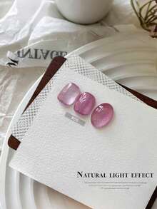 15毫升冰晶透明指甲油凝胶，2026新款紫色系列，含碎钻，畅销裸色透明紫色美甲沙龙专供 - 彩色 - 查看 6