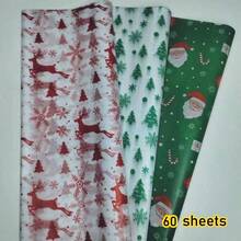 19.69*13.78 英寸圣诞主题礼品包装纸，适用于圣诞派对礼物、花束包装、糖果包装、艺术和手工艺品、DIY、礼品袋等。 - 聖誕節混裝 - 查看 11