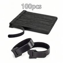 Cable Organizer Ties With Hook-And-Loop Fastener - Ideal For Family Cable Management And Gardening Ties - Black - View 13