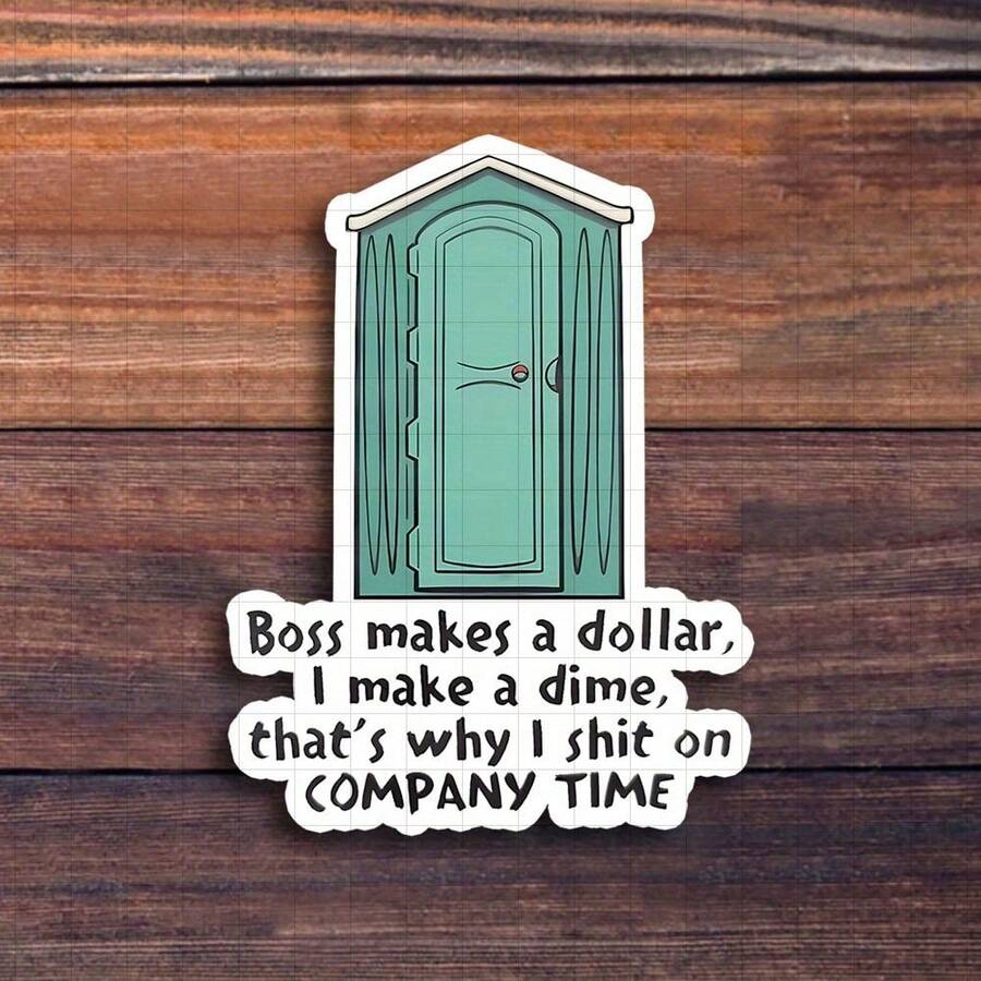 Adesivo "Il capo guadagna un dollaro, io guadagno un centesimo" - Adesivo in vinile divertente e audace per laptop, quaderni, borracce, scrivanie, spazi per ufficio e aree personali | Ottimo per gli amanti dell'umorismo, i dipendenti, gli studenti e gli imprenditori | Perfetto come regalo scherzoso per amici, familiari e colleghi | Adesivo esilarante per l'umorismo sul lavoro, il divertimento aziendale e l'arredamento relazionale