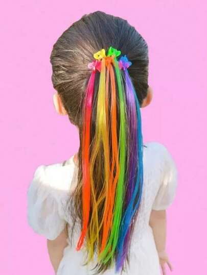 Mecha de Cabelo Colorida Infantil para Meninas