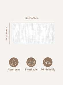 12pcs Baby Towel Set – Hospital-Bag Essentials Unisex Newborn Solid-Color Burp Cloths, Bath Towels And Washcloths For Boys And Girls. Six-Layer Ultra-Absorbent Fabric For All-In-One Use: Feeding, Bathing, Hand-Drying, Sweat-Wiping, Pillow Cover, Burping And Nursing. - White - View 2