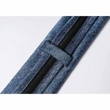 Set Of 4 Imported Men's Semi-Slim Ties With Knot And Adjustable Zipper, Formal - 黑色/灰色/紅色/酒紅色 - 查看 10