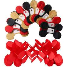 Baby Royal Navy Blue Party Decorations Streamers Garland - 12pcs Boy Birthday Frozen Ocean Shower 4 - Leaf Paper Clover Streamer, Bachelorette Bridal Wedding Engagement Banners Decor 2025 - ['Rouge-noir'] - Voir 4