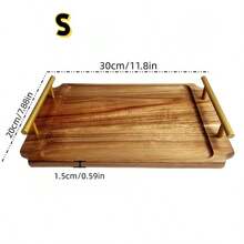 1 Peça Bandeja Retangular para Servir Alimentos, Pequeno Prato, Prato de Pão, Bandeja para Cerimônia de Chá, Bandeja de Café da Manhã, Bandeja de Jogo de Chá, Adequada para Servir Pratos Cozidos, Sobremesas, Cerimônia de Chá, Reuniões Familiares, Casamentos, Decoração Doméstica, Natal, Festa da Colheita, Decoração de Parede, Festas de Aniversário, Banheiro, Mesa de Centro, Uso Doméstico