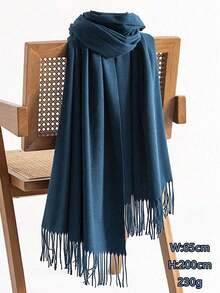 1 buah Syal Ulang Tahun Motif Bunga Warna-warni dari Bahan Kasmir Imitasi dengan Rumbai, Syal Hangat Kasmir Imitasi Warna Polos, Nama Dapat Disesuaikan, Aksesori Musim Dingin, Hadiah Ulang Tahun dan Liburan untuk Keluarga dan Teman - MultiWarna - View 11