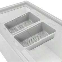 TOPINCN Cesta para Congelador Horizontal Cestas Ajustables para Congelador para Congelador Horizontal Contenedores Organizadores de Almacenamiento Expandibles Divisor con Asa para Cocina(Gris) - Tipo 2 - Ver 7