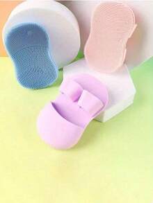 1 Mini Finger Face Washing Brush Soft Silicone Massage Makeup Remover Face Washing Cleanser Portable Face Cleansing Brush Blackhead Brush - Multicolor - View 6