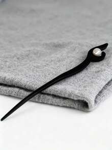 1支复古风格木质珍珠发簪，复古风发夹，发髻筷子，适合女士和女孩，长款厚发饰品，发夹，送礼佳品，日常佩戴，度假，节日，派对，约会，上学用品，发髻延长，发夹 - 白色 - 查看 4