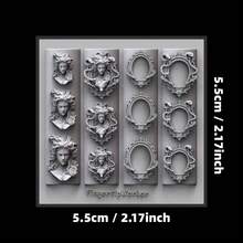 1个美杜莎头像硅胶美甲模具，3D立体哥特风格美甲模板 - 無色 - 查看 11