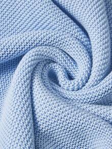 1 Chăn đan cho bé, 100% cotton, chăn đắp thoải mái, phù hợp với mọi mùa - Màu xanh nhạt - Xem 5