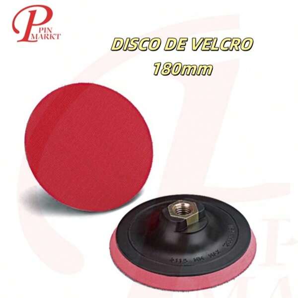 Amoladora de ABS, Amoladora con Respaldo de Goma, Almohadilla de Respaldo, Almohadilla de Gancho y Bucle, Placa de Respaldo de Gancho y Bucle para Lijadora, Rojo, Negro,