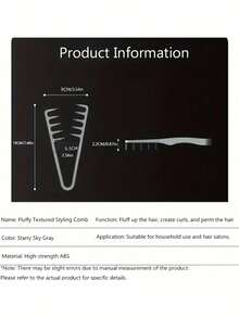 1pc Fluffy Serrated Styling Comb - Suitable For Root Lift And Seamless Blending, Fine Serrated Design Fits All Hair Types (Straight/Wavy/Curly), Non-Slip Grip, Ideal For Bangs Styling And Daily Looks - Salon & Home Dual-Use Textured Shaping Comb, Fits All Hair, Styling Tool & Holiday Gift, Volume-Boosting, Seamless Styling, Minimalist Appearance, Durable Structure - Multicolor - View 8