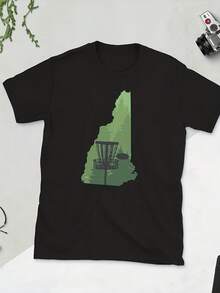 New Hampshire Disc Golf Shirt, Disc Golfer Shirt, State Map, Disc Golfing Gifts,  Golf Shirt, Disc Golf Gifts, Frolf Shirt, Disk Golf,This Fun Printed Casual T-Shirt Is The Perfect Gift For Valentine's Day/Christmas - 款式27 - 查看 1