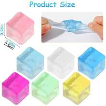 1/6/12/24/52个装 挤压减压球，成人减压玩具，冰块形挤压玩具 - 方形挤压球感官玩具，减压球玩具，挤压立方体减压玩具，小号，生日派对礼物，礼品袋填充物，多种款式和颜色可选 - 彩色 - 查看 9